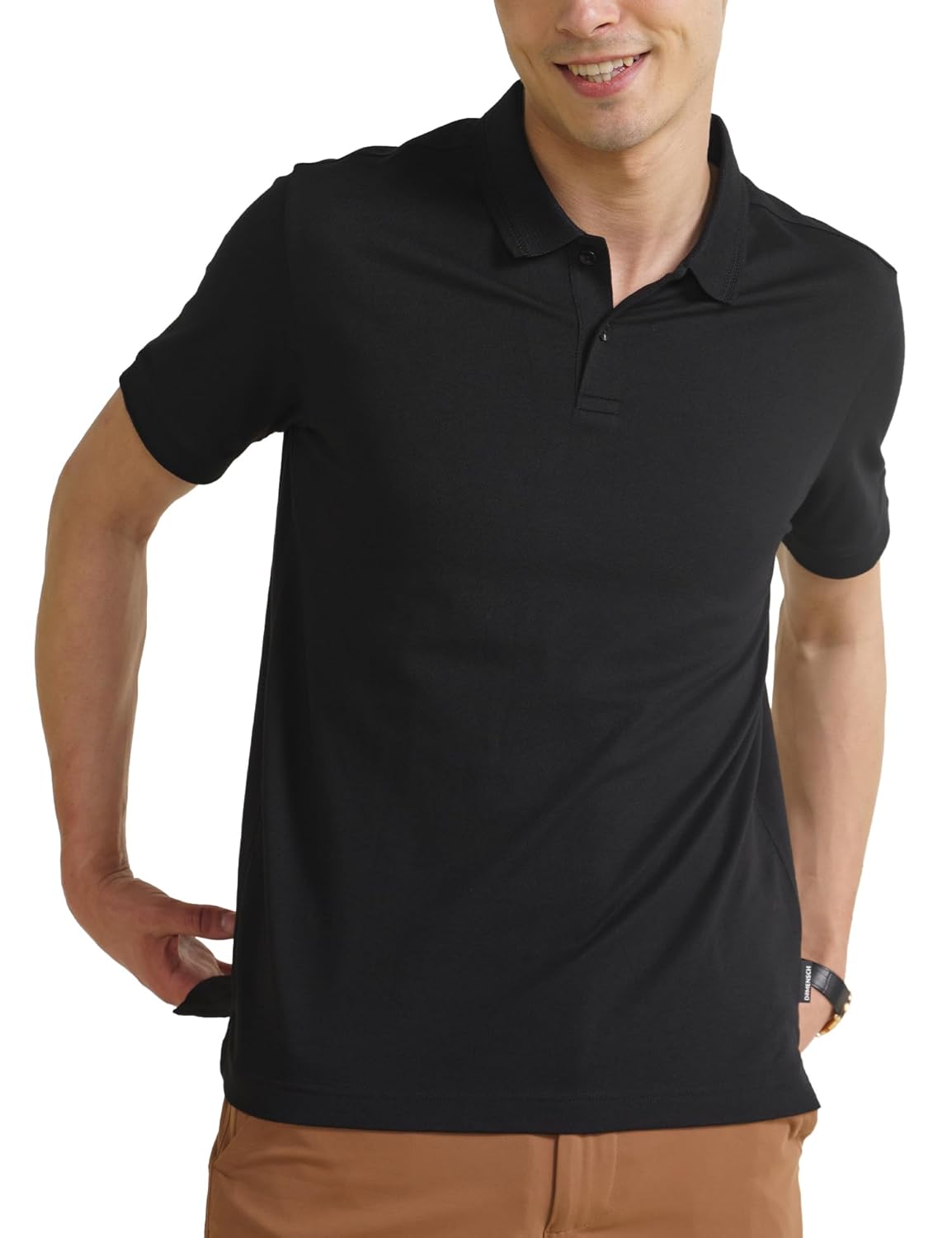 DAMENSCH Men's Cotton Blend Solid Regular Fit T-Shirt