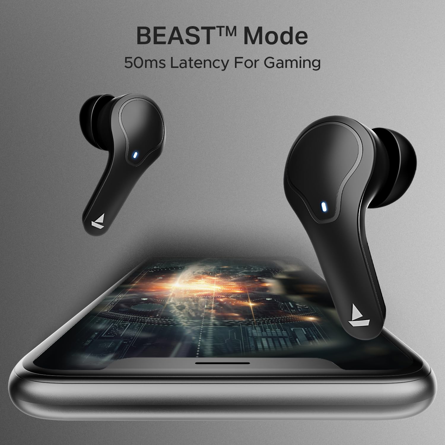 Boat Airdopes Plus 311, Glass Design, ENx Tech, Fast Charge, 50 Hrs Battery