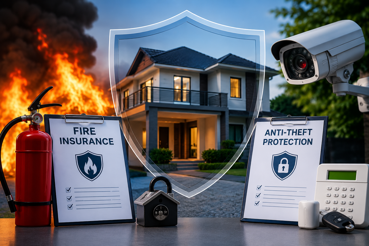 Fire insurance anti-theft
